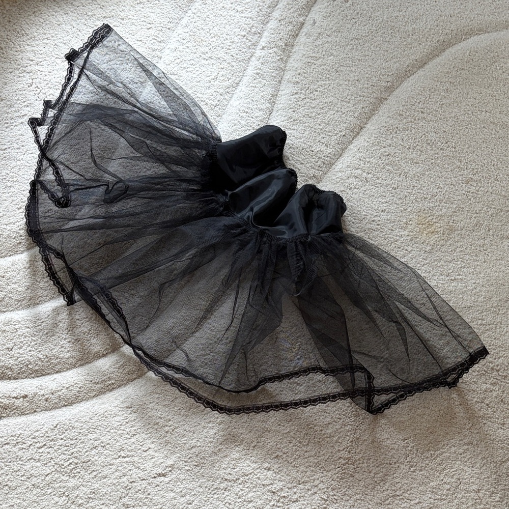 Vintage Black drop waist Tulle Crinoline